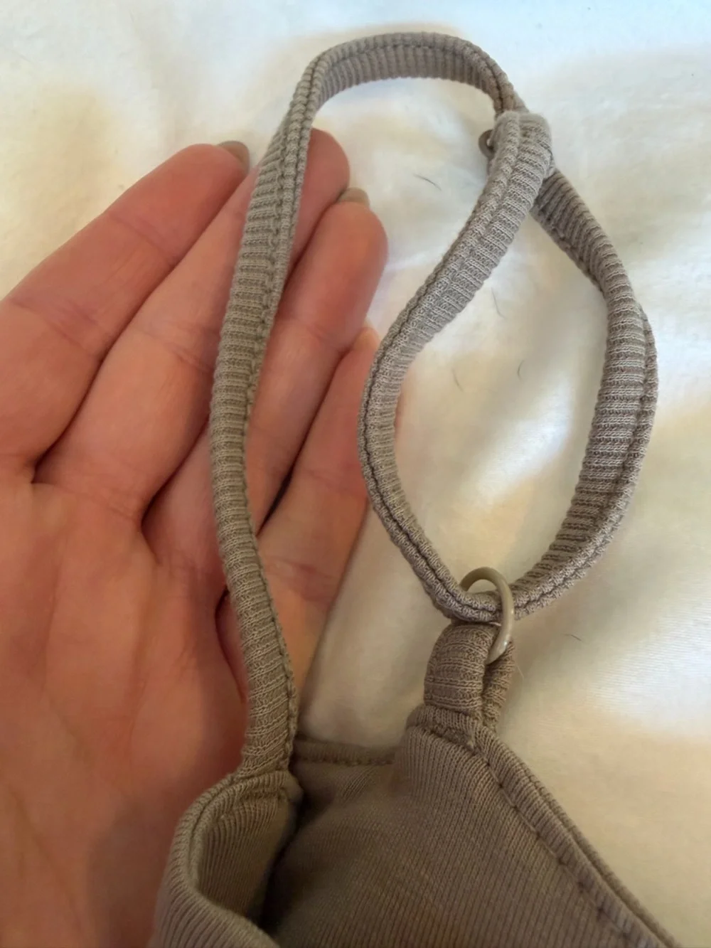 FP Movement by Free People Taupe Wide-Leg Spaghetti-Strap Jumpsuit - Picture 9 of 9